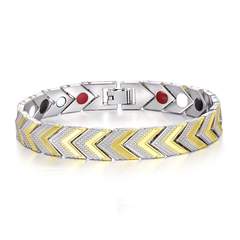 Suxinjewelry/Vòng đeo tay trị liệu từ tính bằng thép titan nam và nữ - để giảm đau và chống mỏi
