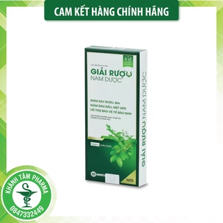✅ VIÊN GIẢI RƯỢU NAM DƯỢC - HỘP 1 VỈ X 6 VIÊN - giảm say, mệt mỏi khi uống bia rượu