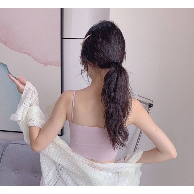 Áo bra nữ su đệm mỏng co giãn tốt, mặc rất mịn và êm  hàng free size, form ngực duới 88cm,  Kingshop B8881