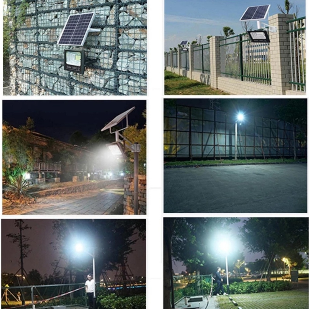 Đèn Pha Led Năng Lượng Mặt Trời 60w Chống Nước,Vỏ Nhôm Có Điều Khiển Từ Xa, Đèn Sân Vườn Bảo Hành 2 năm