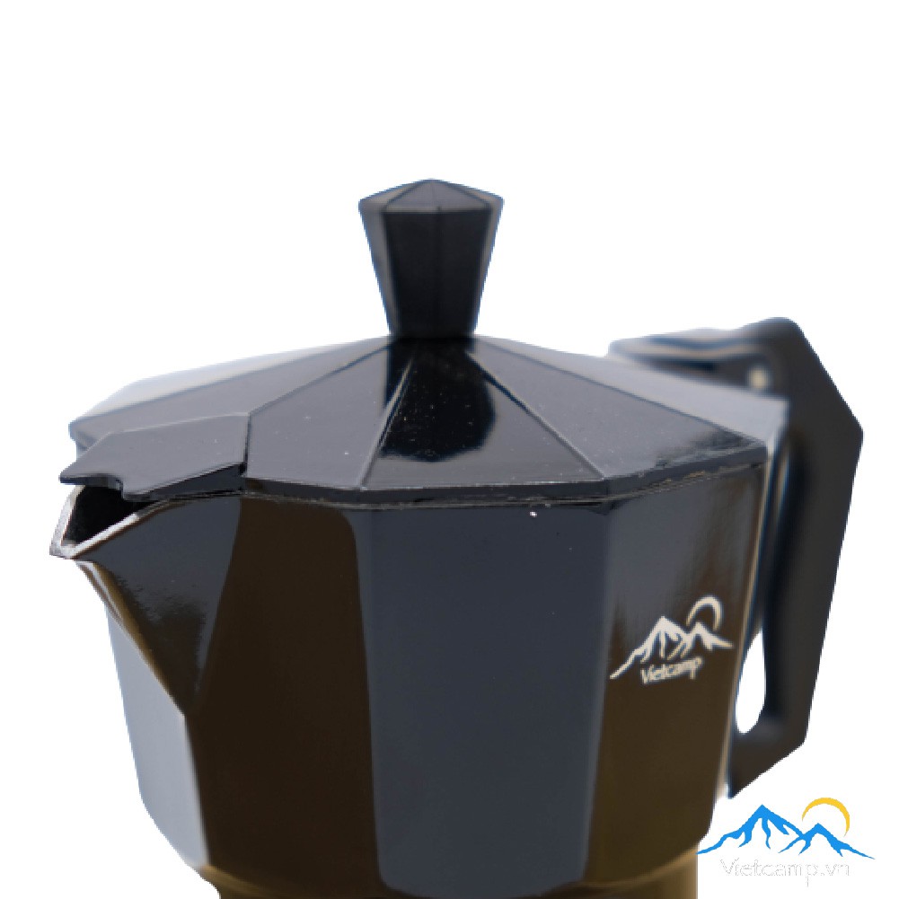 Bình đun cafe Espresso siêu tốc Moka Pot màu đen - 250 ml  - Pha được 8 shot