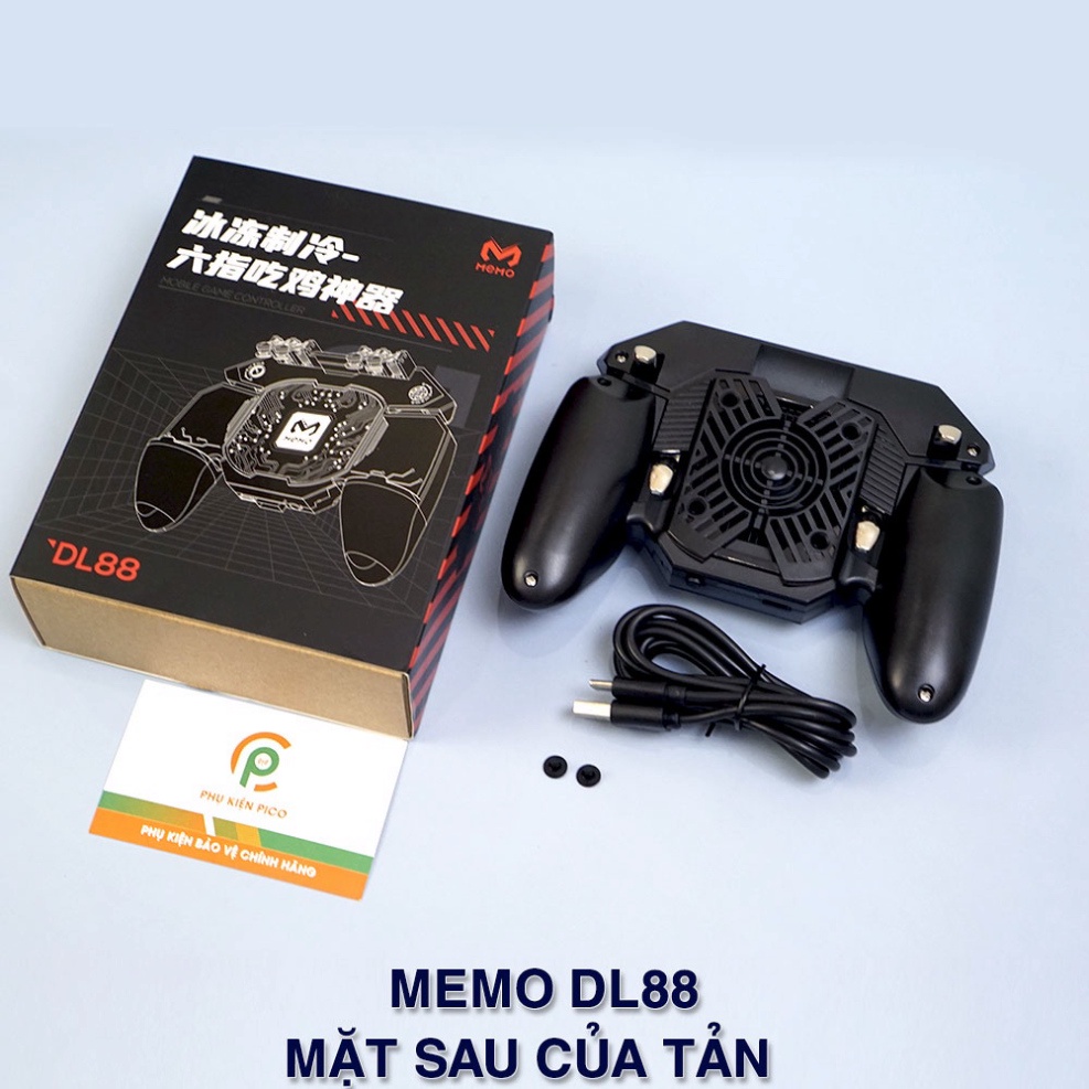 Tay cầm chơi game 6 ngón Memo DL88 tản nhiệt sò lạnh hỗ trợ nút kép PUBG Mobile/ Call of Duty/ROS/FreeFire - Hàng nhập k