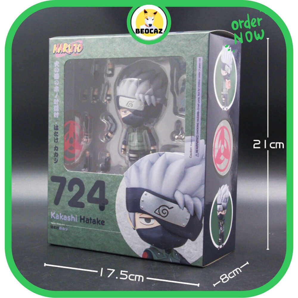 [Ship Hỏa Tốc][Full Box] Mô hình chibi Hatake Kakashi dễ thương 724 kèm phụ kiện bền màu nhựa an toàn Naruto