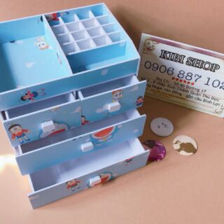 Tủ đựng mỹ phẩm 4 tầng  4 học đoremon