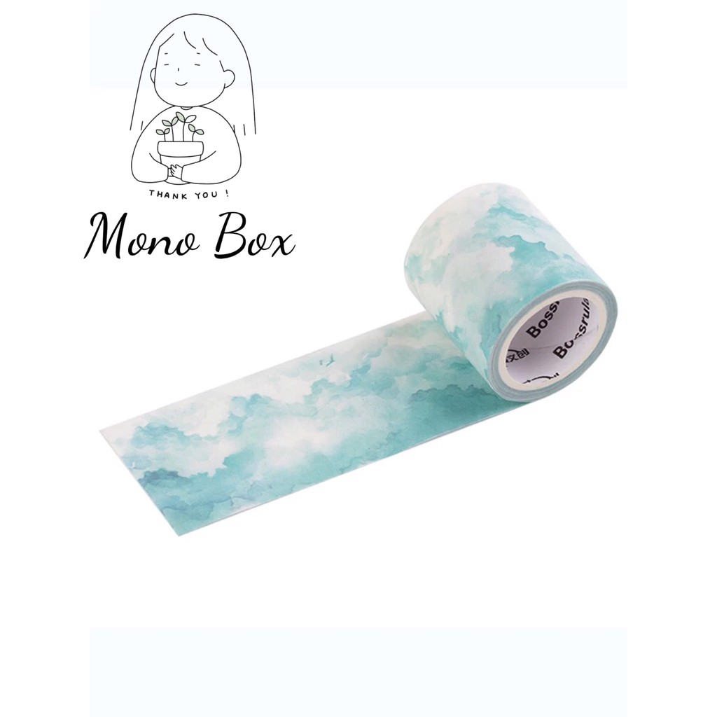 [Chiết] Washi tape họa tiết bầu trời xanh Mono_box 00614