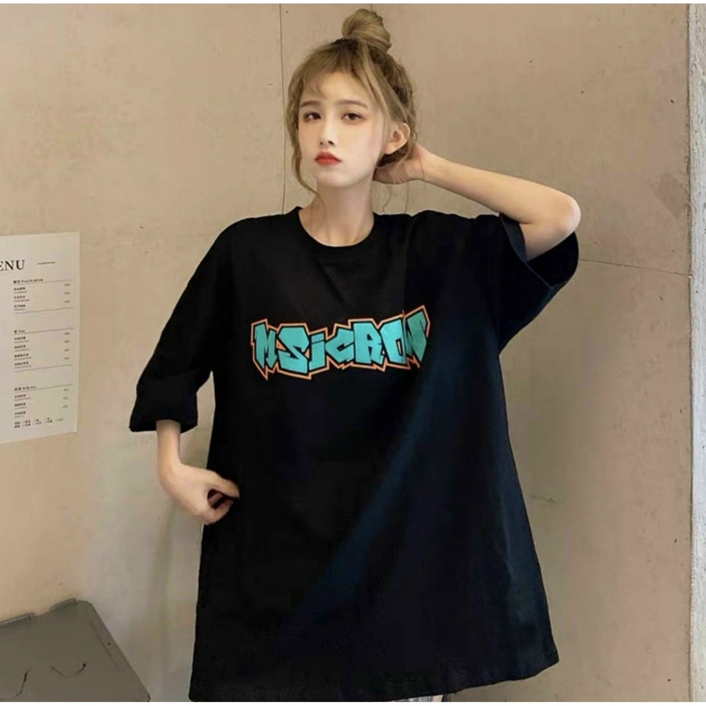 Áo thun tay lỡ nam nữ unisex in chữ freesize form rộng