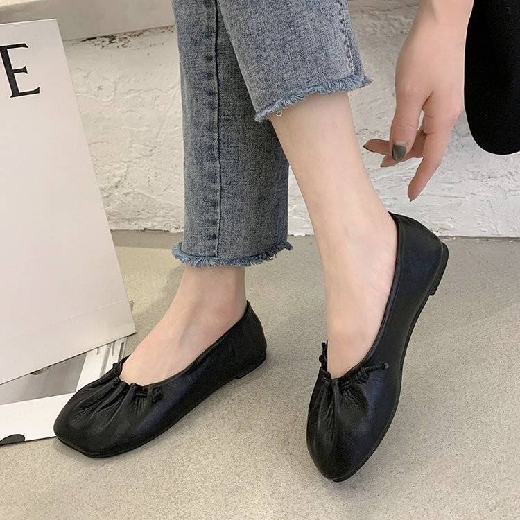Giầy lười Giày Búp Bê Đế Bằng Thiết Kế Mới Thời Trang Mùa Xuân Theo Phong Cách Hàn Quốc