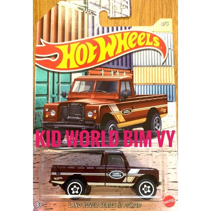 Xe mô hình Hot Wheels Bán tải Pickup Truck Series 2021 Land Rover Series III GRP26.