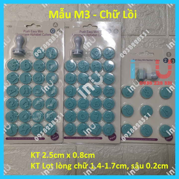 HCM - Khuôn chữ cái khắc nét chữ giúp ghi ký tự bánh kem dễ dàng BCT