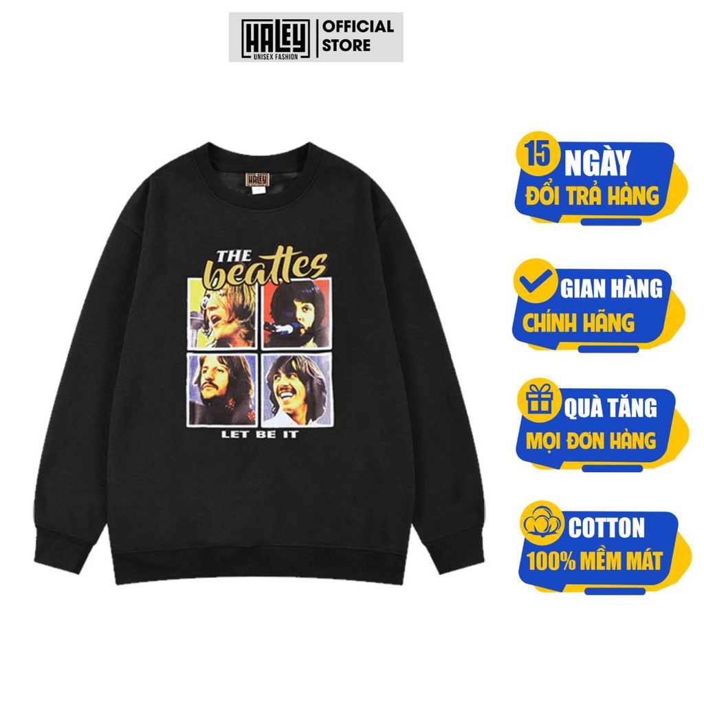 Áo Sweater HALEY Nam Nữ Unisex mã HD59 THE BEATTES Phong Cách Hàn Quốc Streetstyle Cá Tính, Năng Động Hottrend