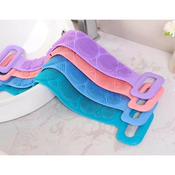 Đai tắm kì cọ lưng silicon, dây chà lưng 2 mặt ( tuyển khách sỉ)