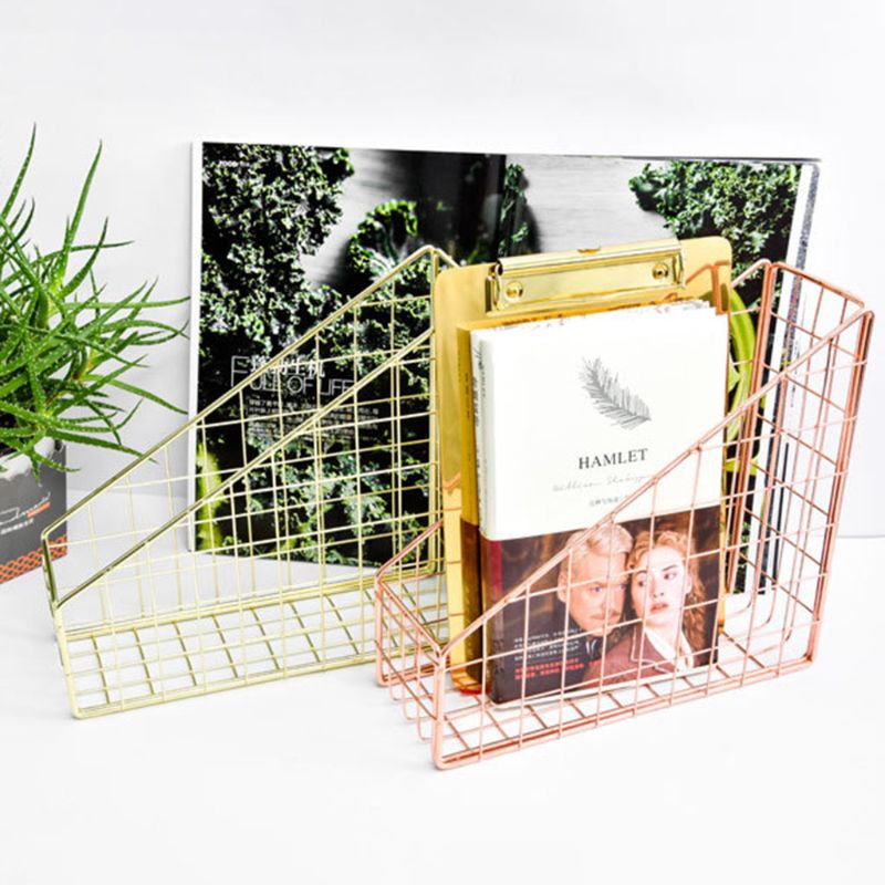 Giá Đỡ Tạp Chí / Tài Liệu Để Bàn Bằng Sắt Kiểu Bắc Âu Tiện Dụng Cho Gia Đình / Văn Phòng