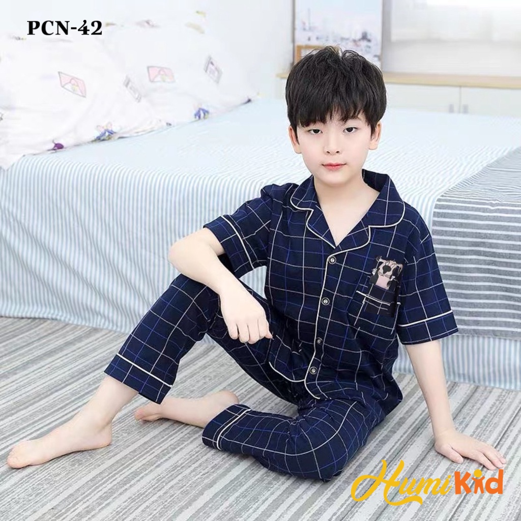 BỘ NGỦ PYJAMA COTTON  BÉ TRAI CAO CẤP_PCN-42,43