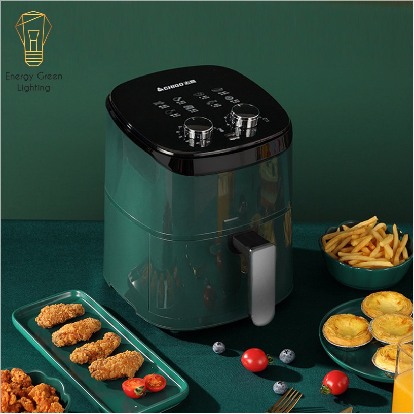 Nồi Chiên Không Dầu Energy Green Lighting Phím Cơ CHIGO ZG-KB03M 1350w 4.6Lít- Loại Bỏ 80% Chất Béo, Chống Dính Hoàn Hảo