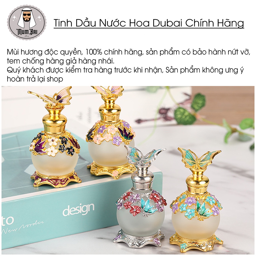 Tinh dầu nước hoa dubai chính hãng giá rẻ, Tinh dầu dubai mini cao cấp 20ml, Lưu hương trên 12h
