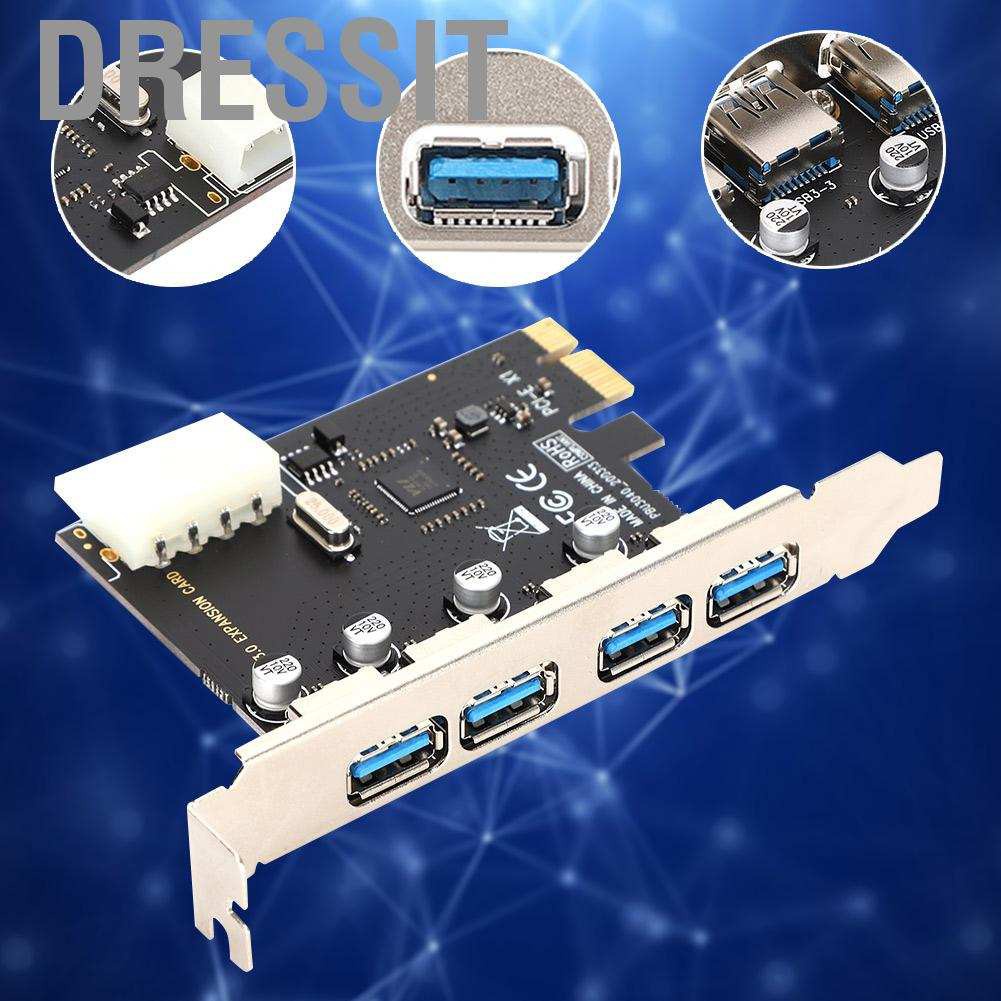 Bộ Chuyển Đổi Pcie Sang Usb 3.0 4 Cổng 5gbps Thẻ