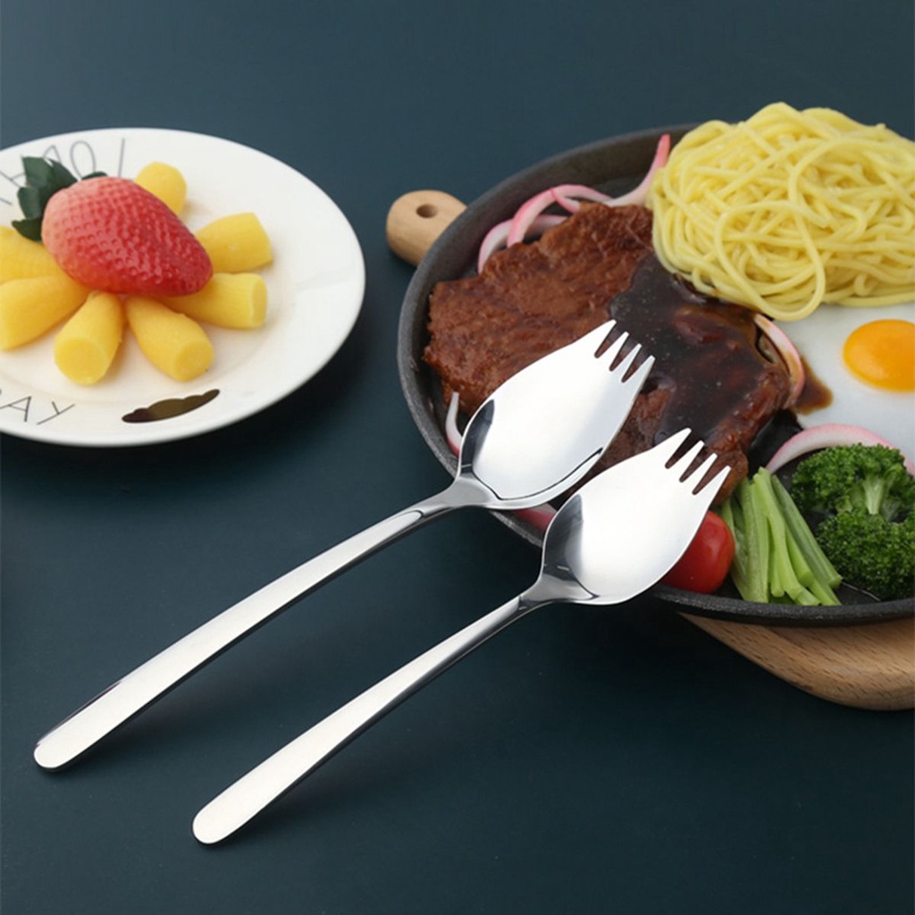 Epoch Nĩa Ăn Trái Cây / Salad Tay Cầm Dài Có Thể Tái Sử Dụng