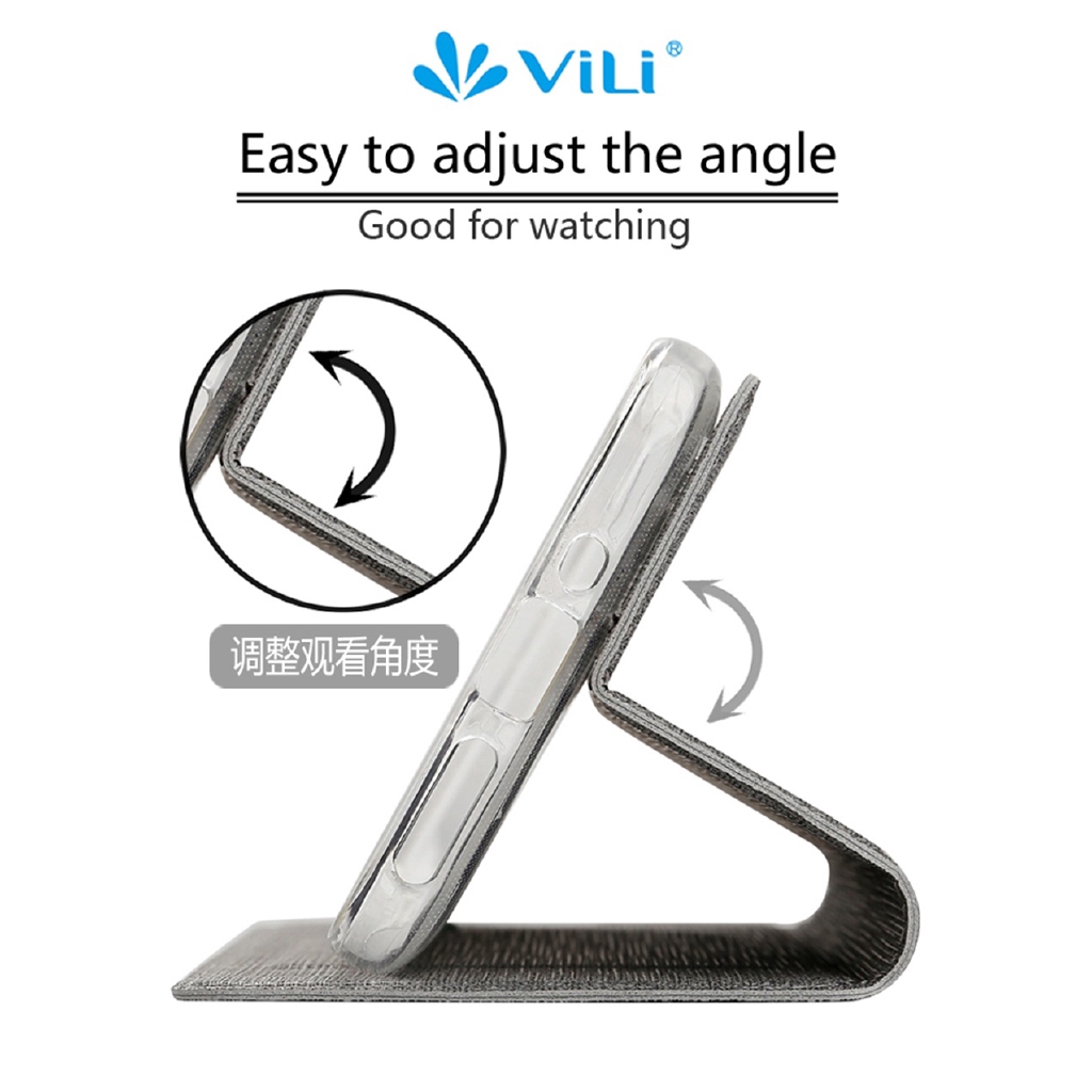 Vili Luxury PU Leather Casing Xiaomi Poco M2 Pro Magnetic Flip Cover Fashion Simple Case Card Holder