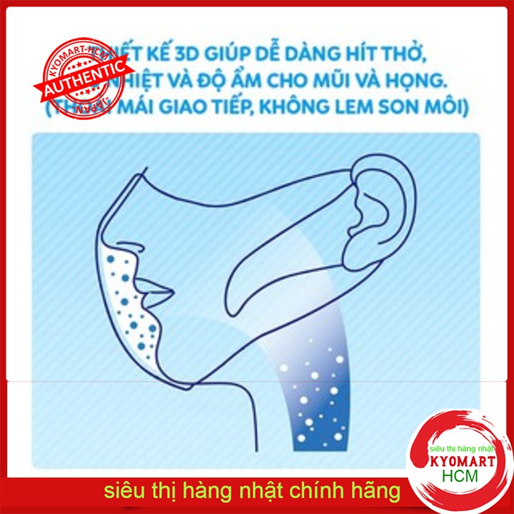 (CHÍNH HÃNG) Hộp Khẩu Trang 3D Mask Unicharm Nhật Bản Ngăn Ngừa Khói Bụi Chống Ô Nhiễm (100 miếng)