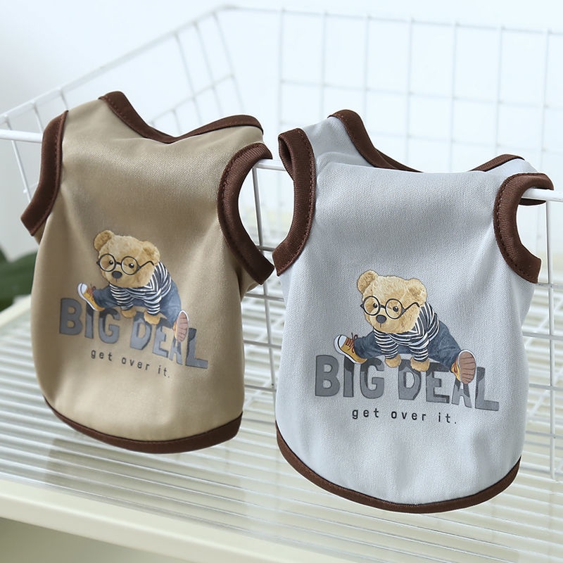 Áo Sát Nách Mỏng Thoáng Khí In Họa Tiết Hoạt Hình Dễ Thương Thời Trang Mùa Hè Cho Thú Cưng