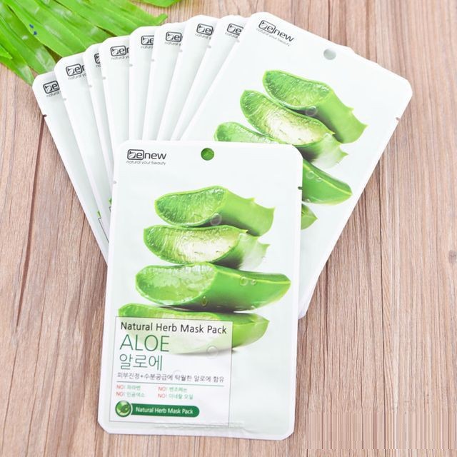 [Combo 8] Mặt Nạ Lô Hội Trắng Mịn Da, Cấp Nước Dưỡng ẩm Cho Da ALOE BENEW MASK Hàn quốc 22g/Gói