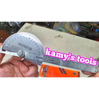 Thước đo góc 180 dộ 90x150mm Asaki AK-2587