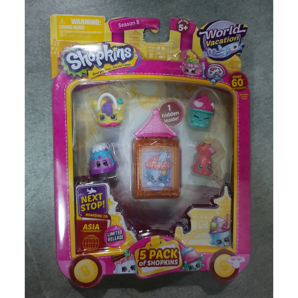 Bộ Đồ Chơi Chu Du Thế Giới Shopkins Season 8 World Vacation Asia 5 Pack - Châu Á (Mỹ)