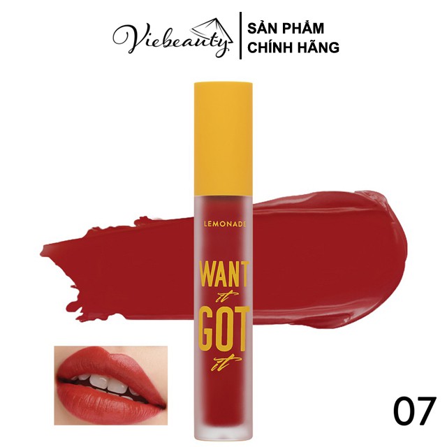 Son Kem Lì Nhẹ Môi Lemonade Want It Got It Lipcream 5g - Khongcoson