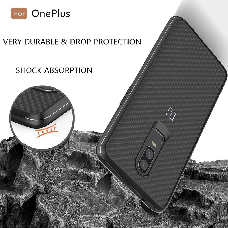 Ốp điện thoại TPU PC lai viền sợi cacbon cho OnePlus7 OnePlus 7 PRO 6 6T 5 5T