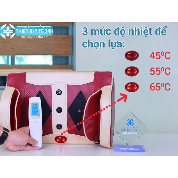 Máy massge thắt lưng, cột sống - Máy mát xa lưng có rung, xung điện, hồng ngoại cho người thoát vị đĩa đệm Beame BM-l67