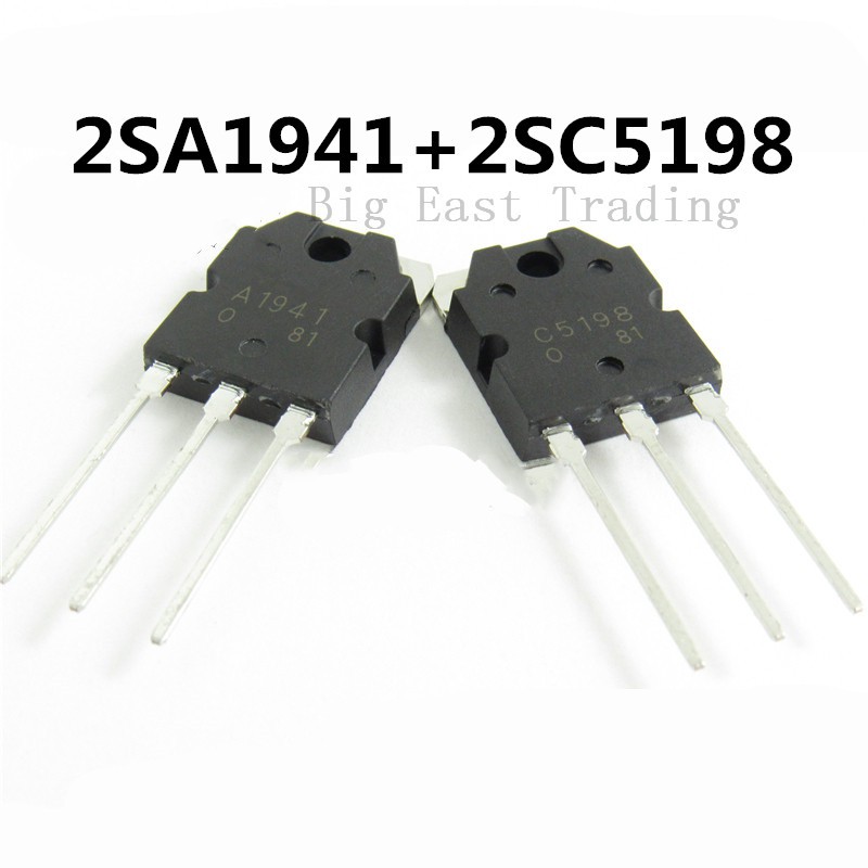 2SC5198 2SA1941 TO3P 10 CÁI (5 CÁI * A1941 + 5 CÁI * C5198) TO-3P Transistor, đảm bảo chất lượng pxa