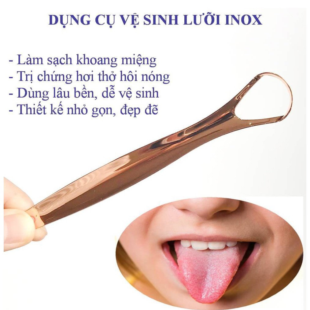 Combo 5 Que Cạo Lưỡi Thanh Cổ Điển - Cạo rơ lưỡi ngừa hôi miệng