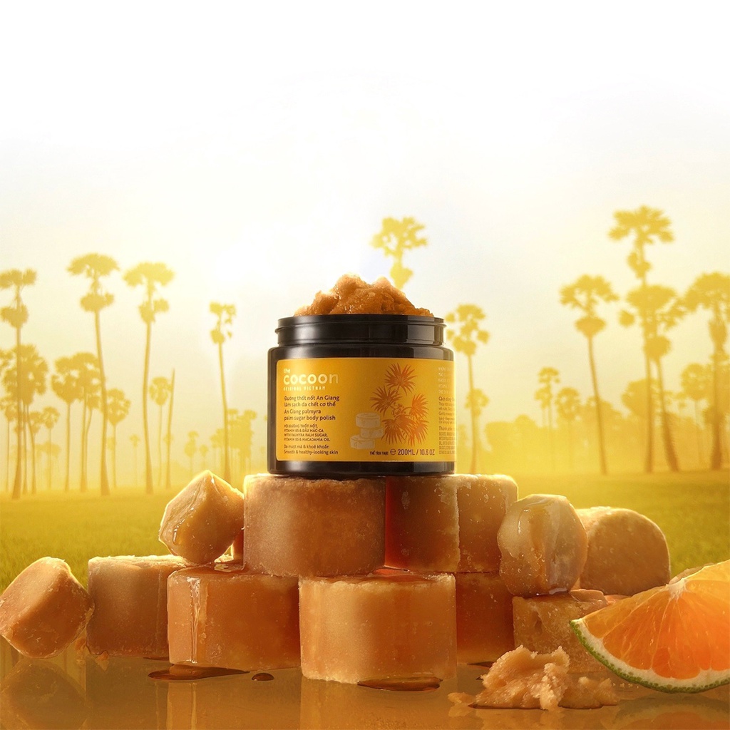 Tẩy tế bào chết cơ thể đường Thốt Nốt An Giang Cocoon 200ml An Giang Palmyra Palm Sugar Body Polish