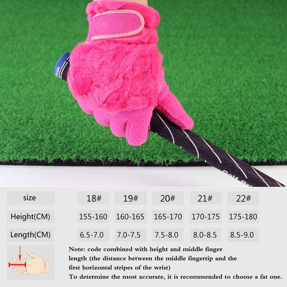 IVORY 1 Đôi Găng Tay Đánh Golf Trái Và Phải Da Lộn Nhân Tạo Phối Lông Thỏ Giữ Ấm Thoải Mái