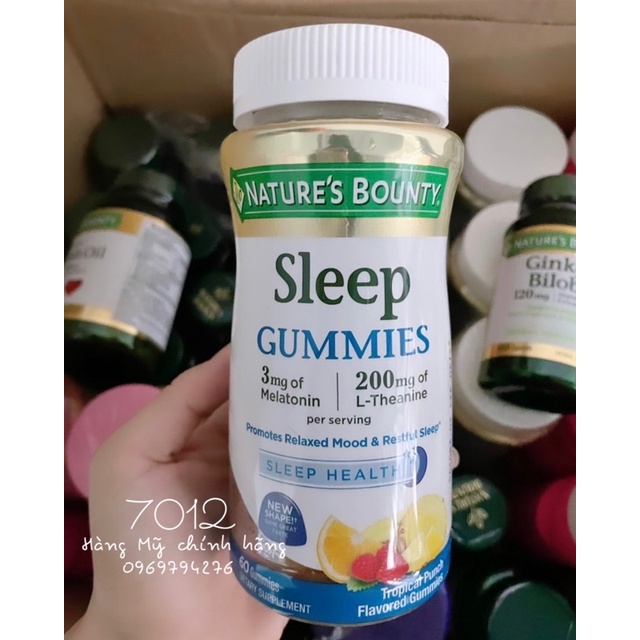 Kẹo dẻo hỗ trợ ngủ ngon Nature Bounty Sleep Gummies 60 viên
