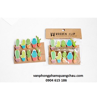 KẸP GỖ HÌNH ( 3.5 x 0.7 cm) . BỘ 10 CHIẾC