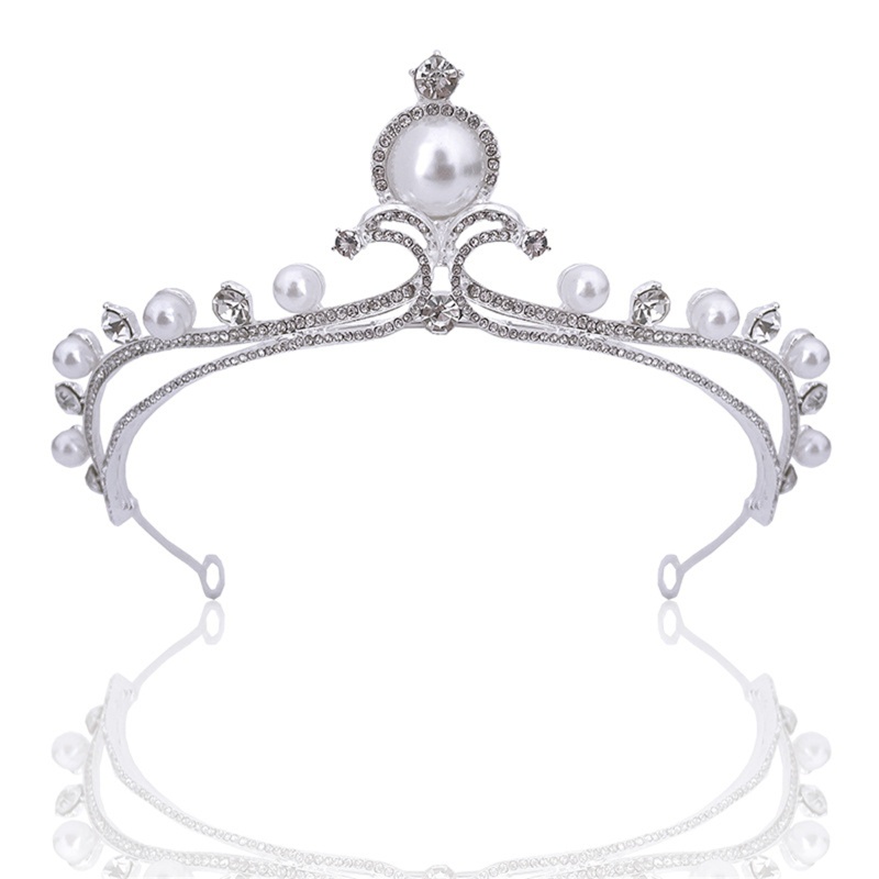 Vương Miện Đội Đầu Đính Kim Cương Giả &amp; Ngọc Trai Cho Nữ