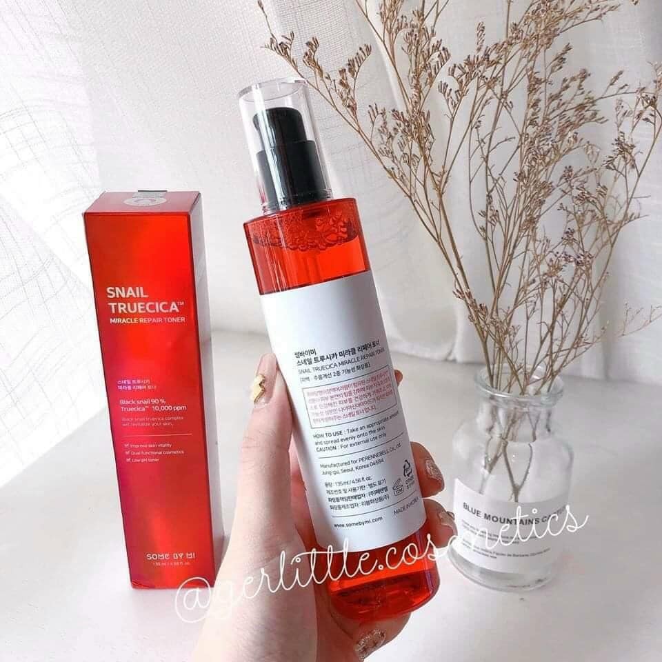 Nước Hoa Hồng Some By Mi Ốc Sên Đỏ Cho Da Dầu - Mụn - Nhạy Cảm Snail Truecica Miracle Repair 135ml | BigBuy360 - bigbuy360.vn