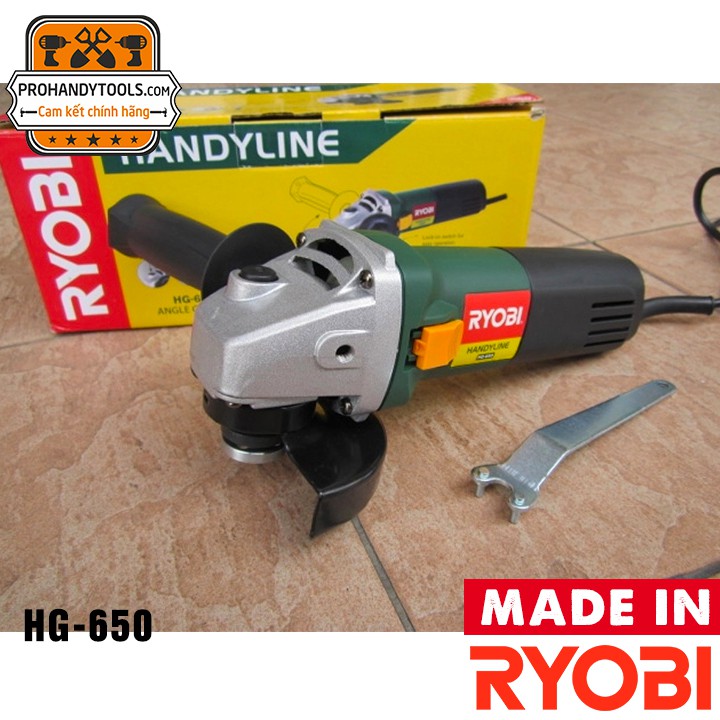 Máy Mài Cầm Tay Ryobi HG-650 650W- 100mm (Dùng Điện)