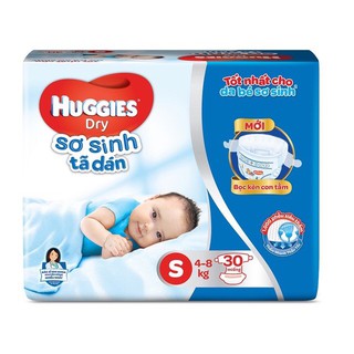 Tã dán sơ sinh huggies dry s30 - bao bì mới
