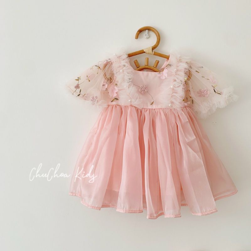 Váy Bé Gái, Đầm Bé Gái Dáng Công Chúa 2 Lớp  Cho Bé Từ 1-5 tuổi