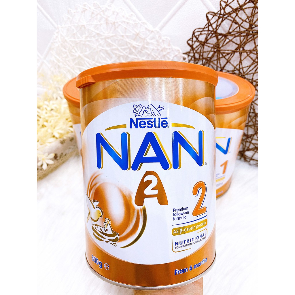 SỮA NAN A2 ÚC 1,2,3 LON 800G date 2022