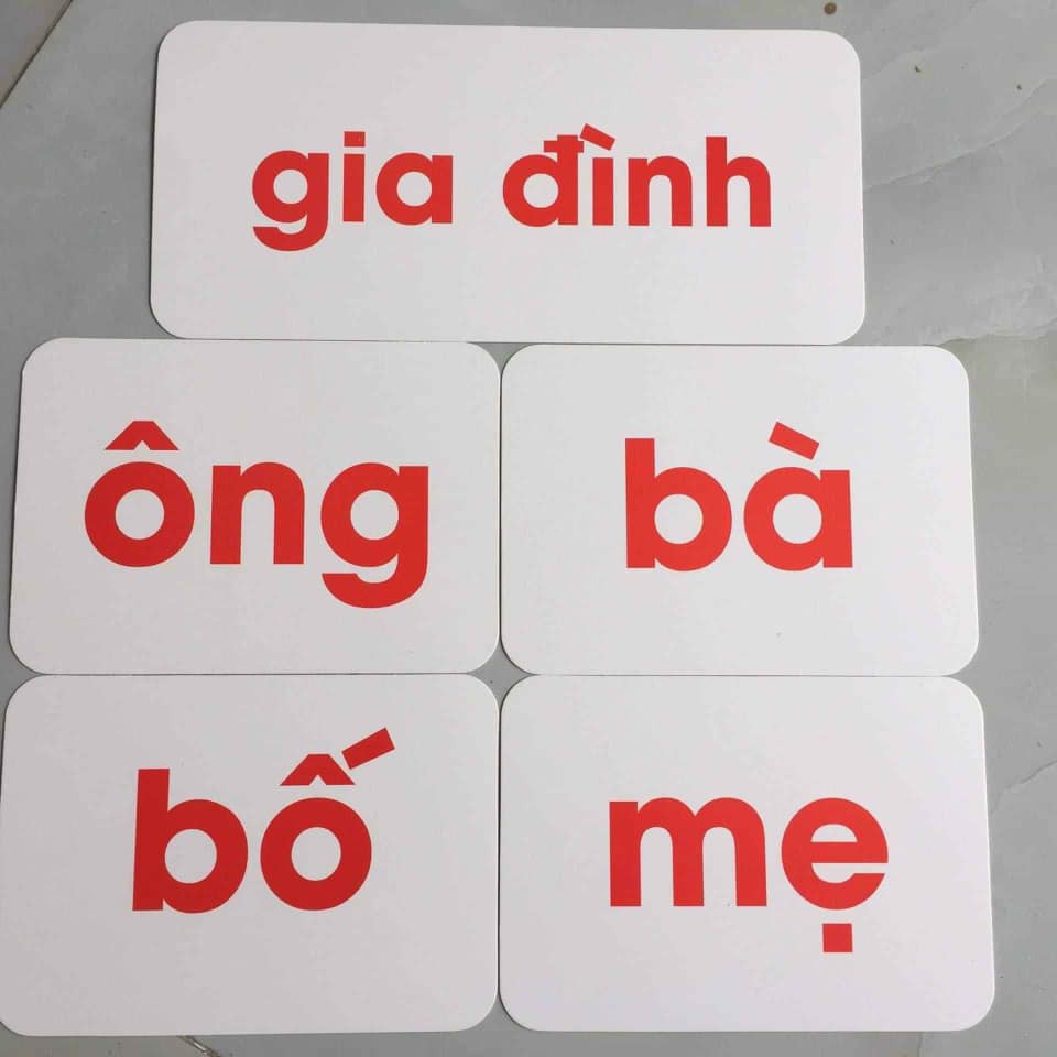 [Giáo dục sớm] Bộ Thẻ Từ Đơn, Từ Ghép Cho Bé