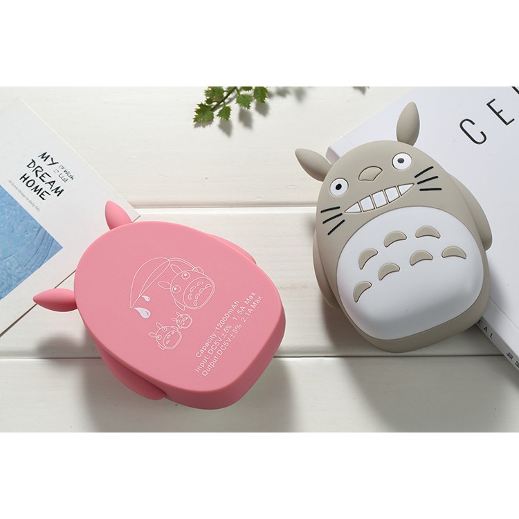 [SIÊU HOT] Sạc Dự Phòng 12000mah TOTORO Mặt mèo dễ thương -LB9303