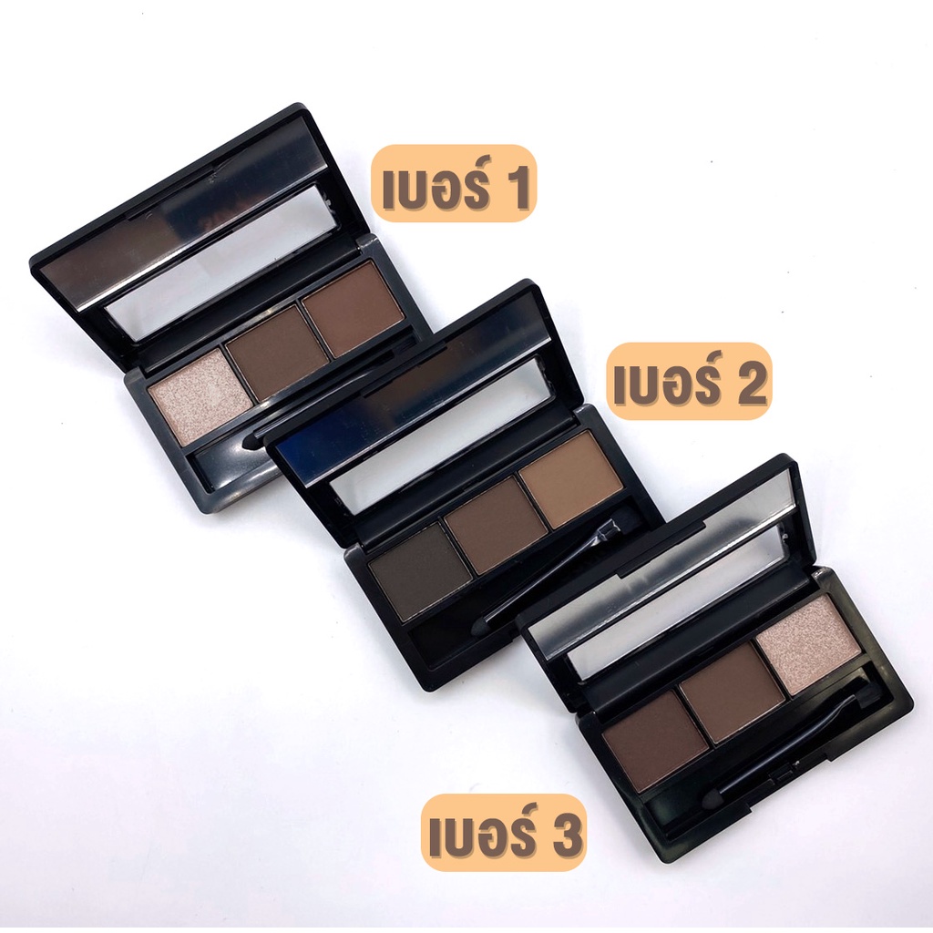 Bảng màu Sivana Eyebrow, chì kẻ mày, kết cấu dạng bột 1.4gx3 HF625 Sivanna Colors Super Brown Eyebrow Powder
