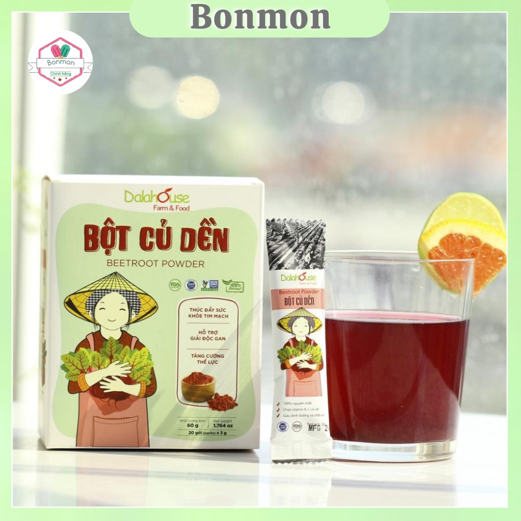 Bột củ dền 100% nguyên chất (60gr)🧡Dalahouse🧡Hộp 20 gói