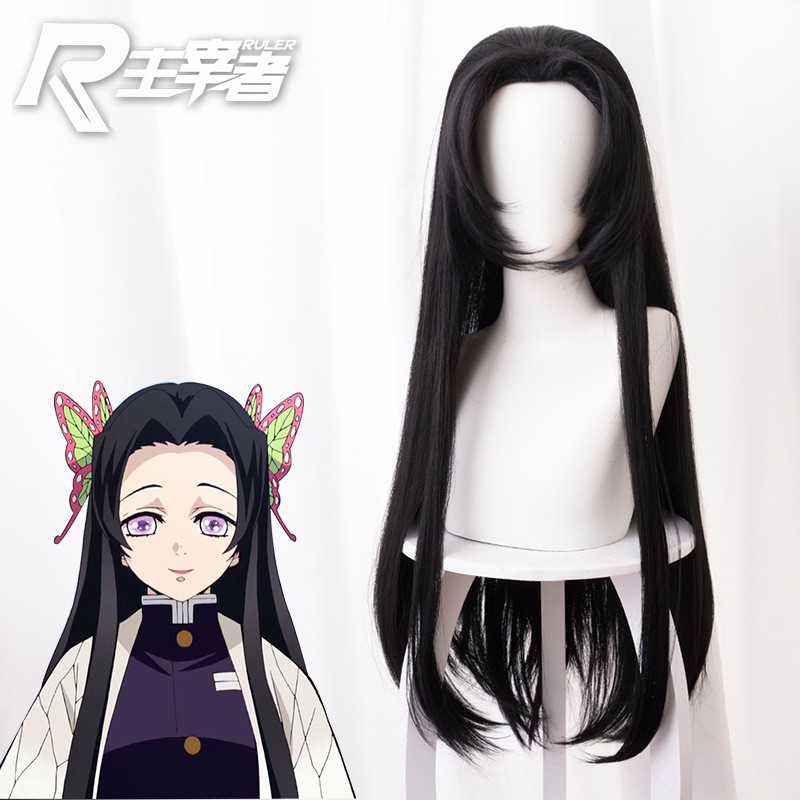 Dominator Ghost Blade Blade Butterfly Nana Hui Style Black styling long hair COS anime wig 487O