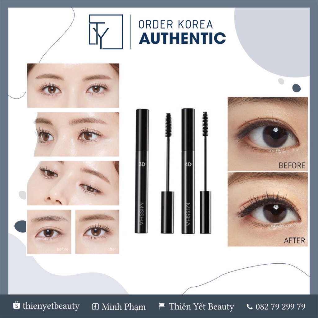 Chuốt Mi 3D 4D  dày mi dài mi cong mi Không Lem The Style 4D 3D Mascara