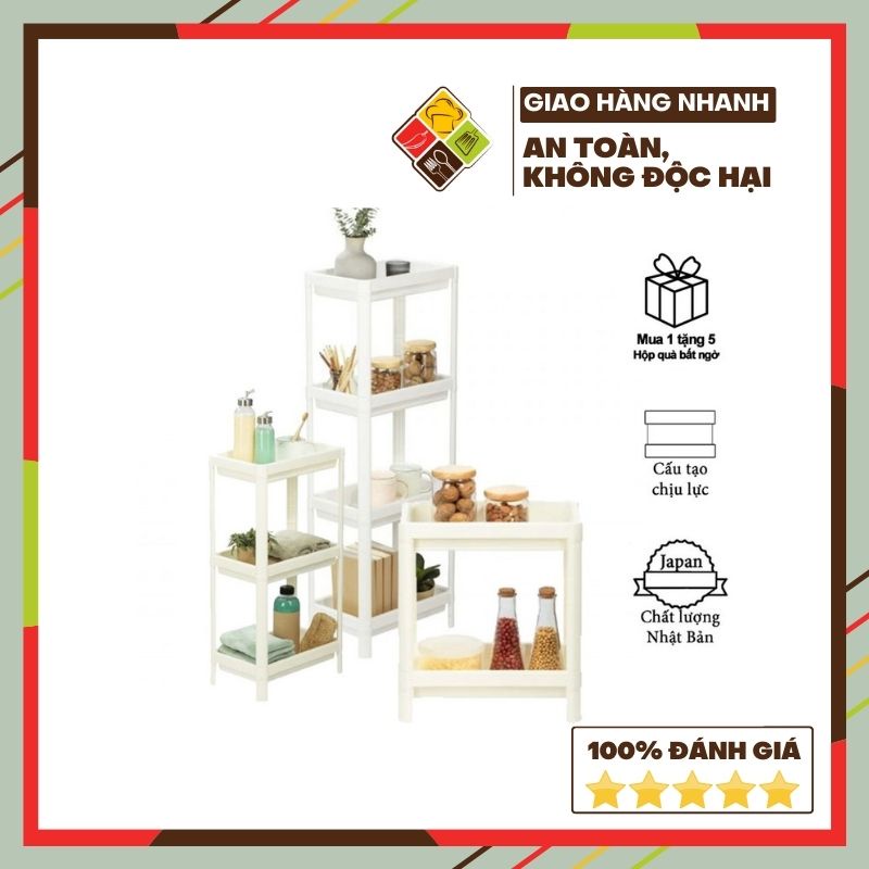 Kệ đa năng 2 3 4 tầng Inochi nhựa đựng gia vị nhà bếp kệ để đồ trang điểm bằng nhựa đa năng