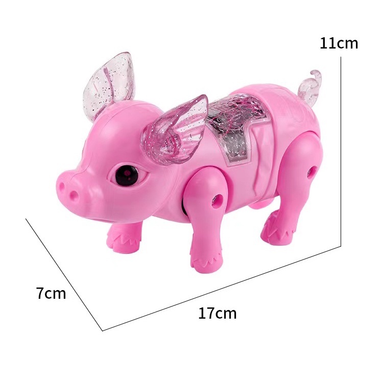 Đồ Chơi Chú Heo Điện Tử Phát Nhạc Và Dây Dắt Chạy Điện Phát Sáng Và Phát Nhạc Cho Trẻ Em Bán Sỉ